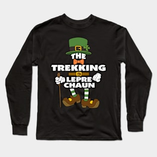 The Trekking Leprechaun St Patrick's Day Celebration Matching Outfits Group Attire Long Sleeve T-Shirt